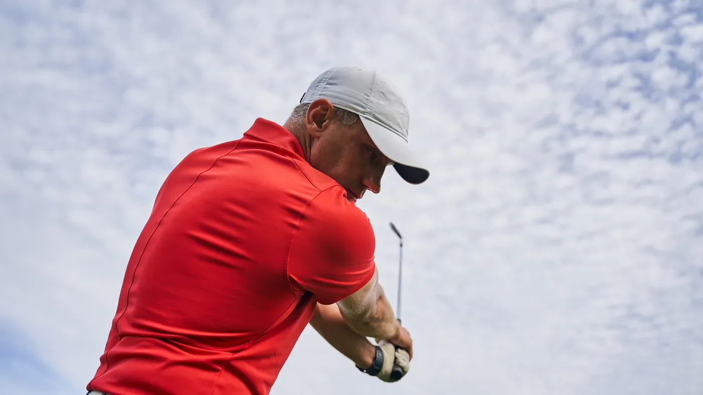Golfträning med nät